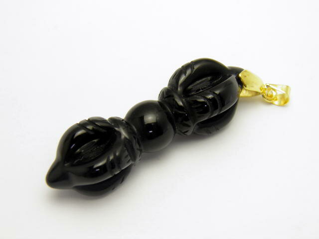 ブラックオブシディアンAAA ヴァジュラ45×15×15 ペンダントトップ 1個売り 密教 チベット法具 プチギフト 転勤 退職 お礼 母の日 敬老の日 ギフト...