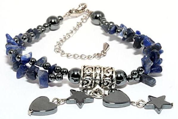 さざれヘマタイトブレスレット ソーダライト 天然石 パワーストーン プチギフト 転勤 退職 お礼 母の日 敬老の日 クリスマス ギフト / インペリアルオーラ ...