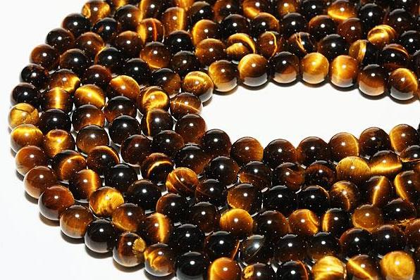 タイガーアイ AA 6mm ダークカラー 一連 天然石 パワーストーン / インペリアルオーラ おしゃれ かわいい オシャレ 可愛い プレゼント ギフト 贈り物