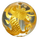 彫刻ビーズ 水晶20mm 金彫り 青龍 【彫刻 一粒売りビーズ】 天然石 パワーストーン / インペリアルオーラ おしゃれ かわいい オシャレ 可愛い プレゼン...