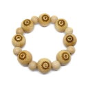 彫刻ビーズ 欅 ケヤキビーズ 20mm 素彫り タイプ4 里見八犬伝 ブレスレット セミラウンド 八徳「仁・義・礼・智・忠・信・孝・悌」パワーストーン / イン...