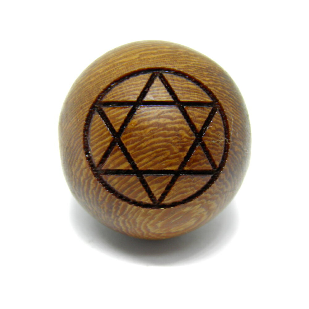 カカオ 大粒 六芒星 丸 ラウンド ウッドビーズ 20mm玉ビーズ 一粒売り 天然石 パワーストーン / インペリアルオーラ おしゃれ かわいい オシャレ 可愛い プレゼント ギフト 贈り物