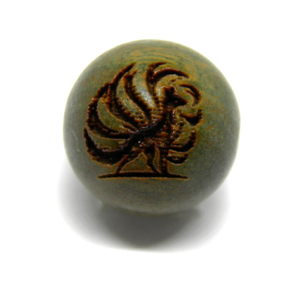 九尾の狐 檀香樹 素彫り 12mm 1粒売り 横穴 彫刻ビーズ・彫りビーズ 天然木 パワーストーン / インペリアルオーラ おしゃれ かわいい オシャレ 可愛い プレゼント ギフト 贈り物