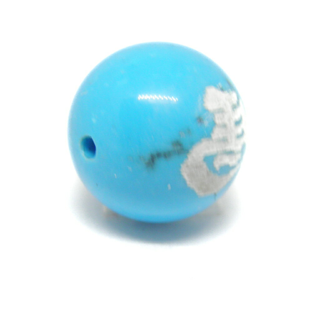 左馬 横穴貫通 10mm ハウライトターコイズ （白）【穴あり一粒売りビーズ】 / 天然石、パワーストーンの専門店インペリアルオーラ おしゃれ かわいい オシャレ 可愛い プレゼント ギフト 贈り物