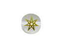水晶 金彫り 七芒星 Heptagram ヘプタグラム ビーズ 12mm玉ビーズ 横穴 一粒売り パワーストーン / インペリアルオーラ おしゃれ かわいい オ...