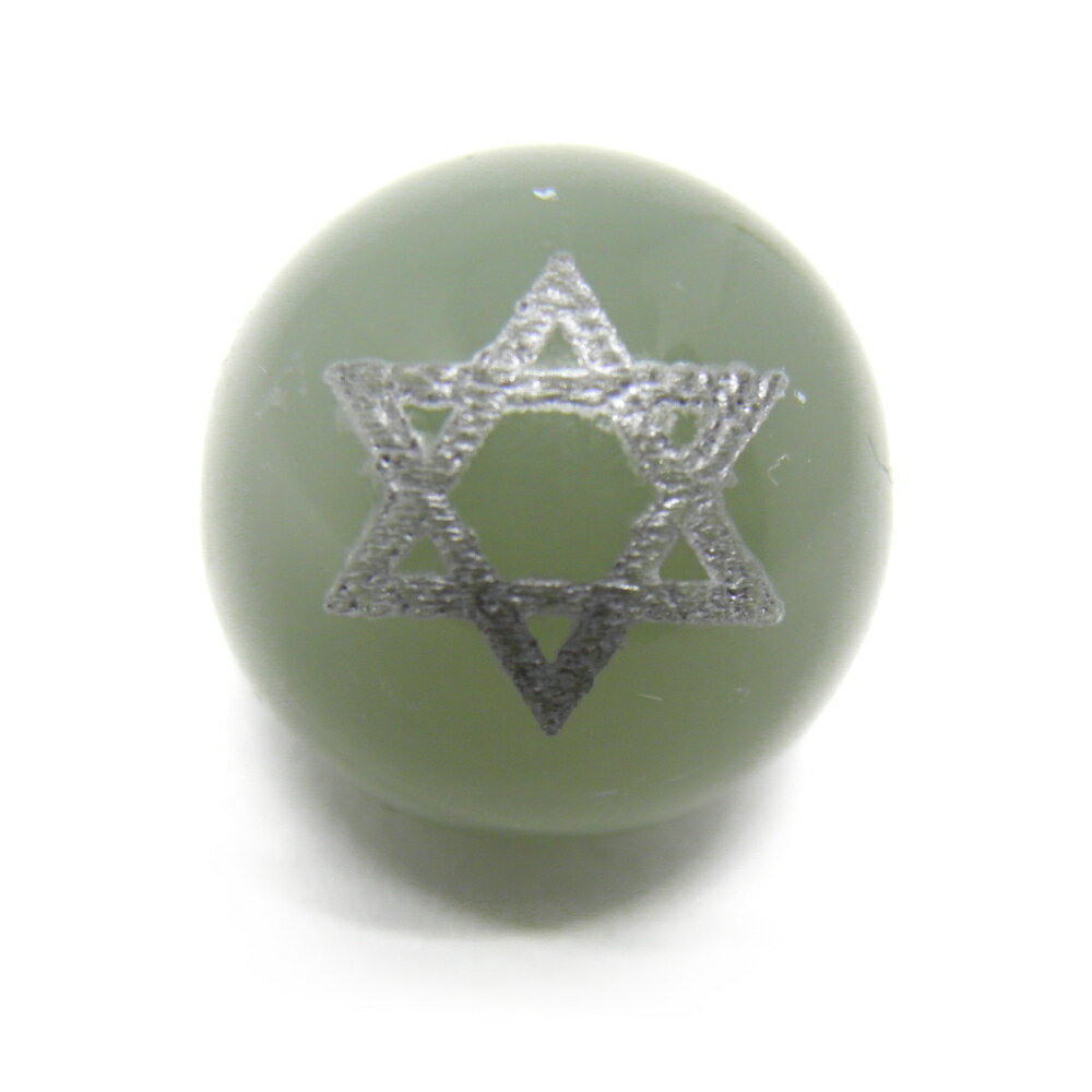 乐天商城 - 【彫刻ビーズ・彫りビーズ】翡翠 六芒星 銀彫り 12mm 一粒売り 風水 パワーストーン / インペリアルオーラ おしゃれ かわいい オシャレ 可愛い プレゼント ギフト 贈り物 彫刻ビーズ 彫りビーズ