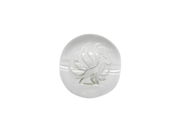 Fortune Telling - 九尾の狐 水晶 素彫り 10mm 1粒売り 彫刻ビーズ・彫りビーズ 天然石 パワーストーン / インペリアルオーラ おしゃれ かわいい オシャレ 可愛い プレゼント ギフト 贈り物 彫刻ビーズ 彫りビーズ