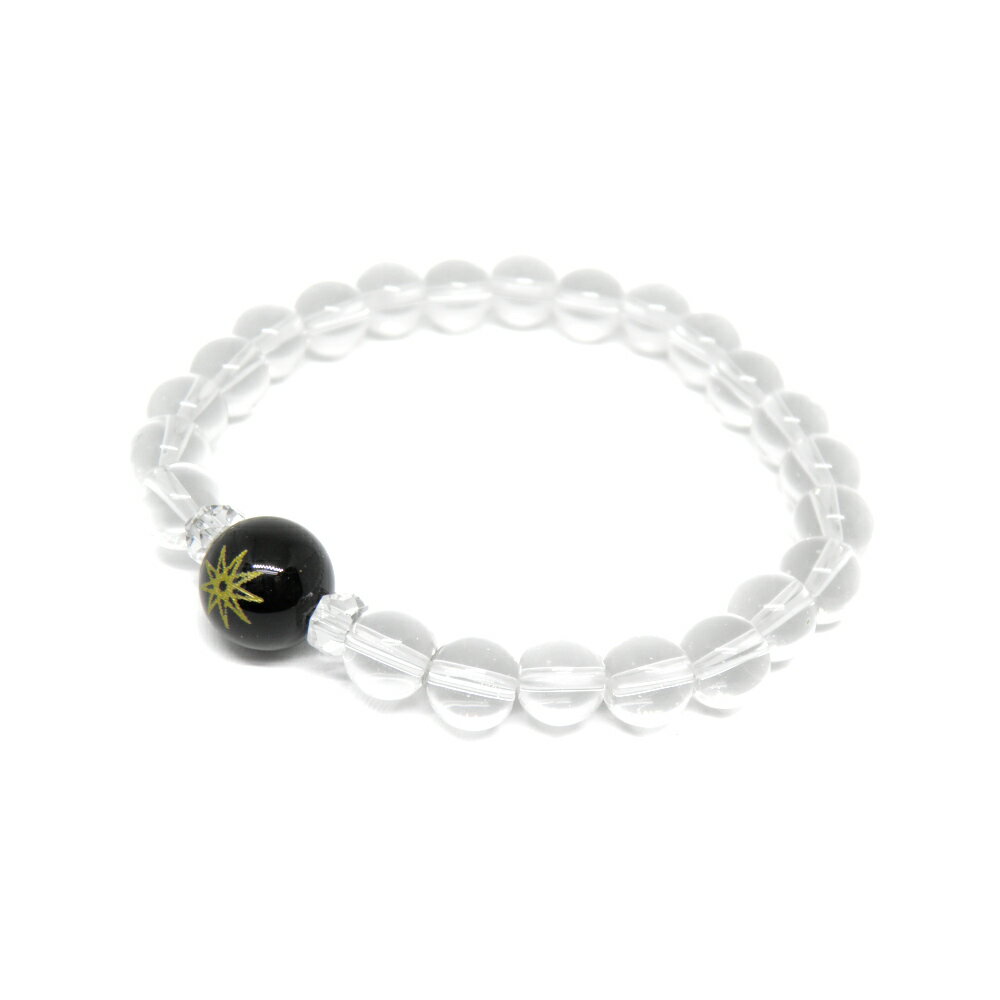 九芒星 Enneagram エニアグラム オニキス 金彫り 12mm ブレスレット 彫刻ビーズ・彫りビーズ 天然石 パワーストーン / インペリアルオーラ おしゃれ かわいい オシャレ 可愛い プレゼント ギフト 贈り物