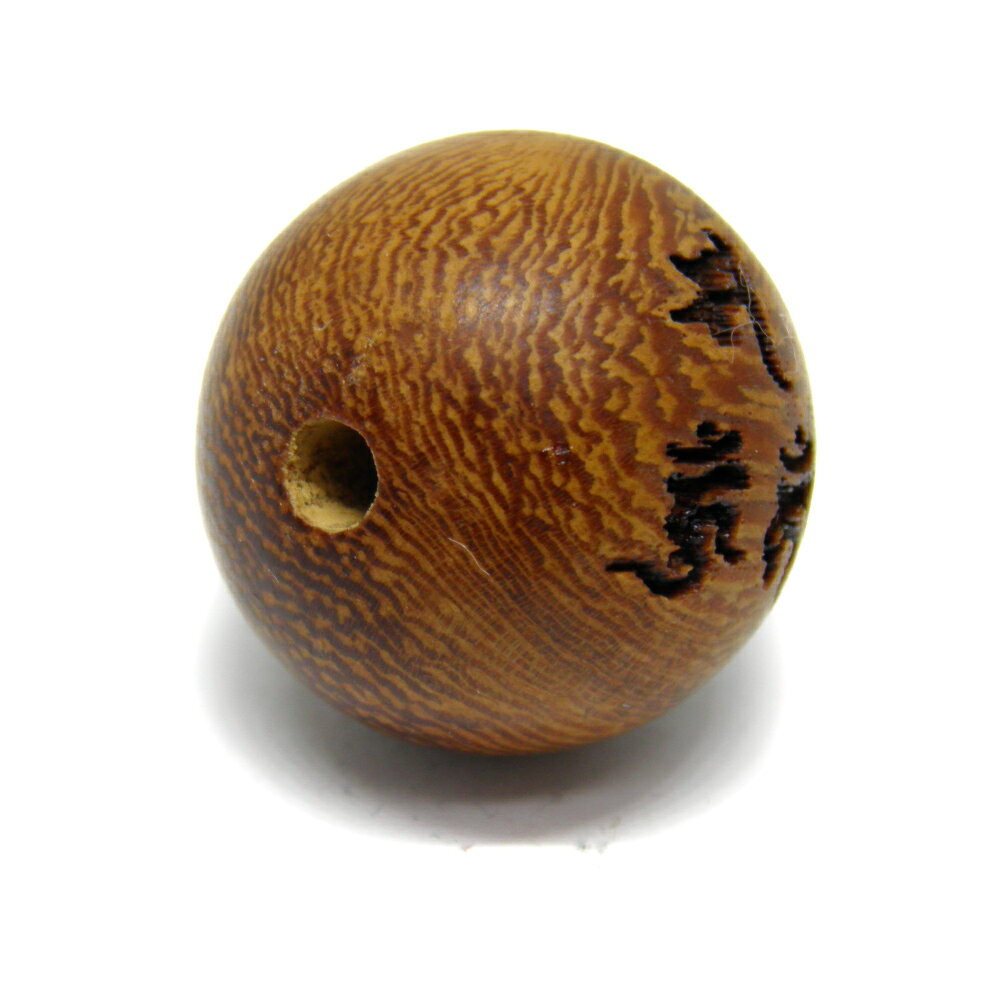 カカオ 大粒 観音三尊2 梵字 横穴 ラウンドウッドビーズ 20mm玉ビーズ 一粒売り 三面 パワーストーン / インペリアルオーラ おしゃれ かわいい オシャレ 可愛い プレゼント ギフト 贈り物