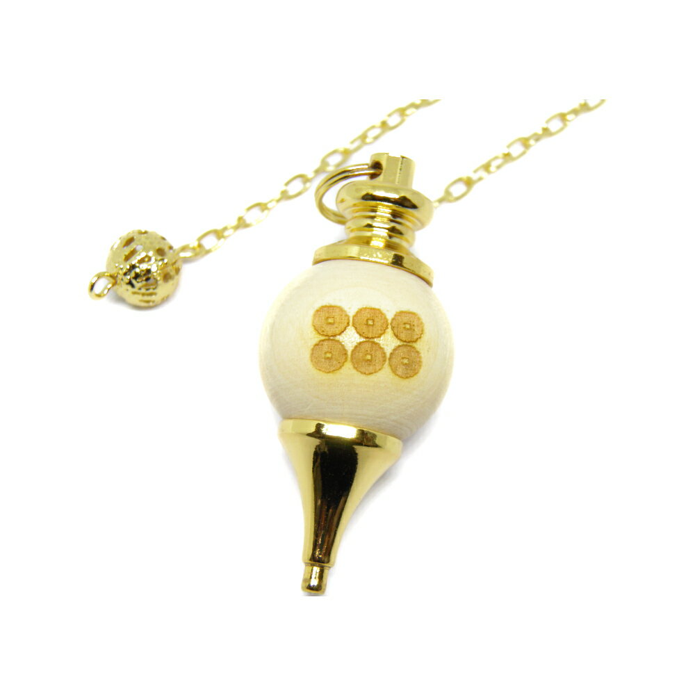 ツガ 栂 大粒 家紋 武将 六文銭 20mm玉 ペンデュラム パワーストーン / インペリアルオーラ おしゃれ かわいい オシャレ 可愛い プレゼント ギフト 贈り物