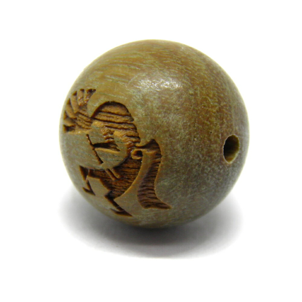 ココペリ 横穴 彫刻ビーズ 12mm 檀香樹 手作りにオススメ！一粒売り パワーストーン / インペリアルオーラ おしゃれ かわいい オシャレ 可愛い プレゼント ギフト 贈り物