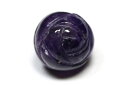 丸型10mm 薔薇ビーズ アメジスト/紫水晶（Amethyst）/誠実/心の平和/邪気の予防/恋愛成就/お守り 一粒売り バラ売り 手作りにオススメ！ 天然石 パワーストーン / インペリアルオーラ おしゃれ かわいい オシャレ 可愛い プレゼント ギフト 贈り物