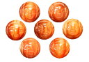 七福神 オレンジタイガーアイ 立体手彫り玉セット 12mmセット【彫刻ビーズ】天然石 パワーストーン / インペリアルオーラ おしゃれ かわいい オシャレ 可愛...