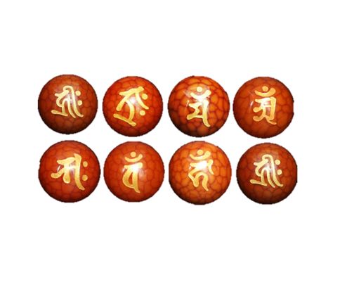 八大梵字 龍紋メノウ(金字) 横穴貫通 12mm 手作りにオススメ!天然石 パワーストーン / インペリアルオーラ おしゃれ かわいい オシャレ 可愛い プレゼ...