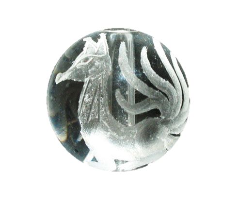 九尾の狐 手彫り玉 水晶 12mm 素彫り【彫刻 一粒売りビーズ】 天然石 パワーストーン / インペリアルオーラ おしゃれ かわいい オシャレ 可愛い プレゼ...