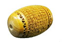 般若心經 縦穴 柘植玉 浮彫 彫刻ビーズ 樽型 特大樽型 約30×20mm 【穴あり一粒売りビーズ】 / 天然石、パワーストーンの専門店インペリアルオーラ おし...