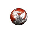 鳳凰 龍紋メノウ手彫り玉・銀色入り 10mm 【彫刻 一粒売りビーズ】 天然石 パワーストーン / インペリアルオーラ おしゃれ かわいい オシャレ 可愛い プ...