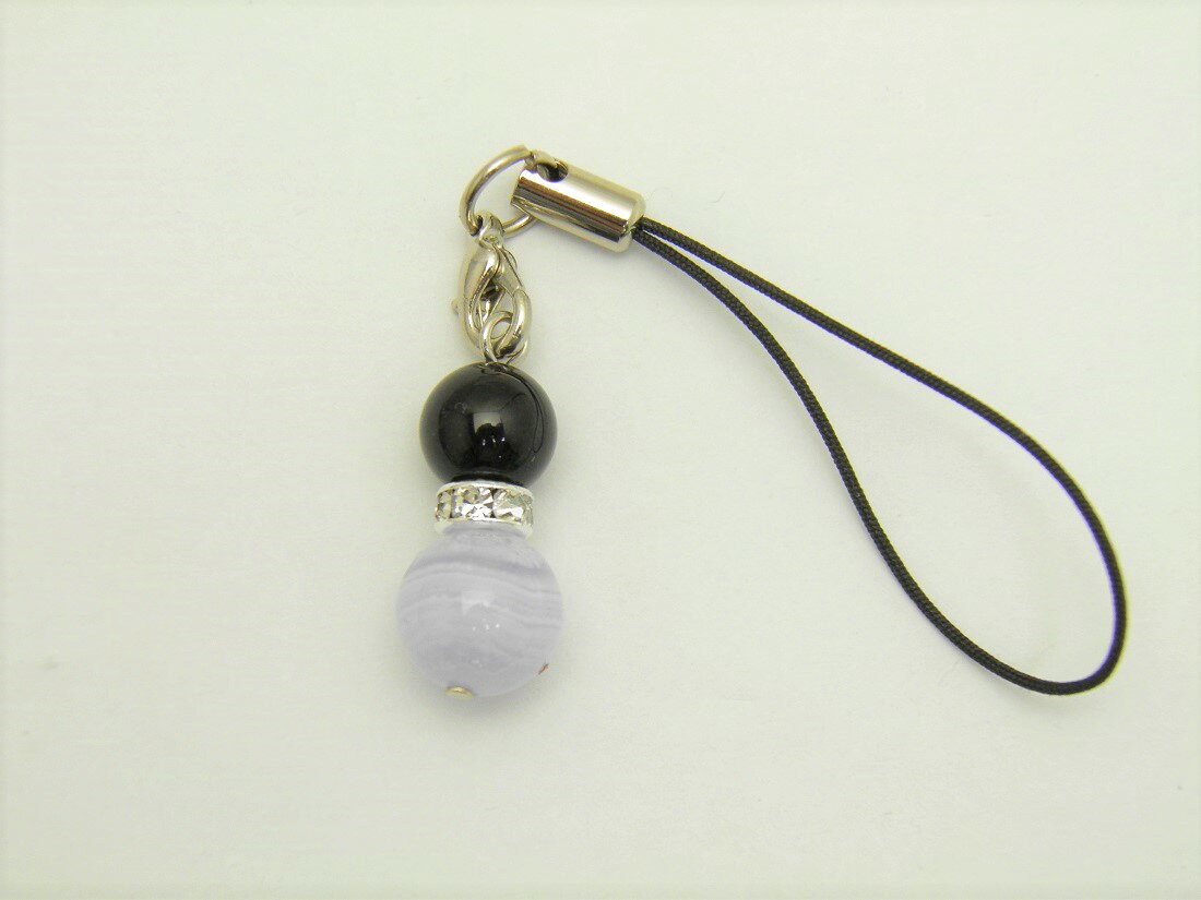 パワーストーン ブルーレース&ブルータイガーAA ひょうたん ストラップ メンズ・レディース用/厄除け祈願やお守りに ヒョウタン型(瓢箪)の天然石の携帯ストラップ / インペリアルオーラ おしゃれ かわいい オシャレ 可愛い プレゼント ギフト 贈り物