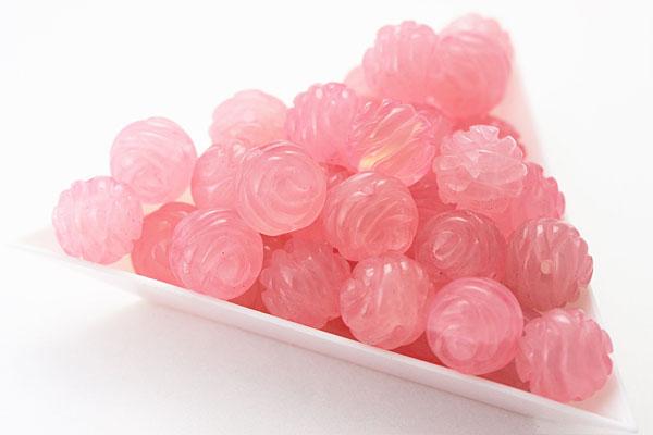 丸型10mm 薔薇ビーズ ローズクォーツ 一粒売り 手作りにオススメ！ バラ売り 天然石 パワーストーン / インペリアルオーラ おしゃれ かわいい オシャレ 可愛い プレゼント ギフト 贈り物 aquabellej-10009723 天然石 インペリアルオーラ サンプル画像2