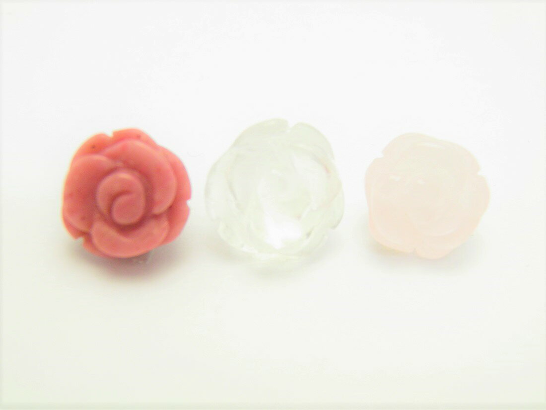 モチーフビーズ・薔薇 (立体) 12mm パワーストーン バラ売り (一粒売り) 手作りにオススメ! 天然石 パワーストーン / インペリアルオーラ おしゃれ ...