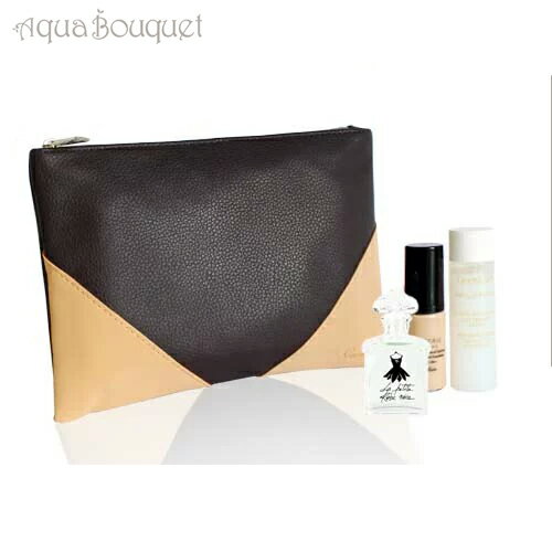 (4点セット)ゲラン ラ プティット ローブ ノワール ブラウン ポーチ セット GUERLAIN LA PETITE ROBE NOIRE POUCH SET [6331]