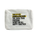 【5/1限定！ポイント10倍】ザディグ エ ヴォルテール ディス イズ アス！ホワイトポーチ ZADIG VOLTAIRE THIS IS US POUCH WHITE ノベルティ 化粧ポーチ ブランド