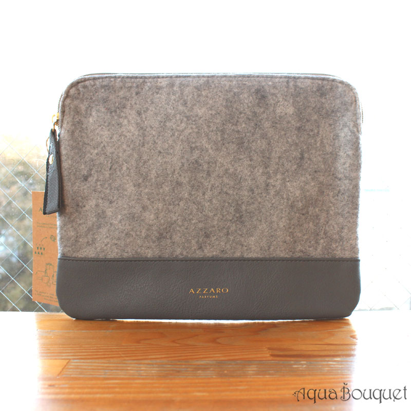 アザロ タブレット キルト ポーチ グレー AZZARO TABLET QUILT POUCH GRAY [ノベルティ] 化粧ポーチ ブランド