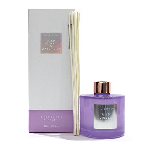 y}\ԌI|Cg10{zZg ChoCIbgEH[^[[ tOXXeBbN fBt[U[ 200ml SCENTO WILD VIOLET & WATER LILY FRAGRANCE DIFFUSER