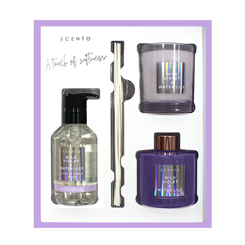 6/1ꡪ500OFFݥȯ桿 磻ɥХåȡ꡼ ե쥻åȡ ǥե塼ϥ ܥǥåɥSCENTO WILD VIOLET & WATER LILY GIFT SET