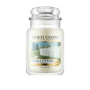 ヤンキーキャンドル ヤンキー キャンドル クリーン コットン ジャーL ハウスウォーマー 623g YANKEE CANDLE CLEAN COTTON HOUSEWARMER [0108]