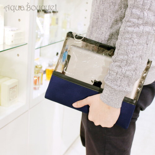 パコラバンヌ フラット クラッチ ネイビー PACO RABANNE FLAT CLUTCH NAVY [ノベルティ] 化粧ポーチ ブ..