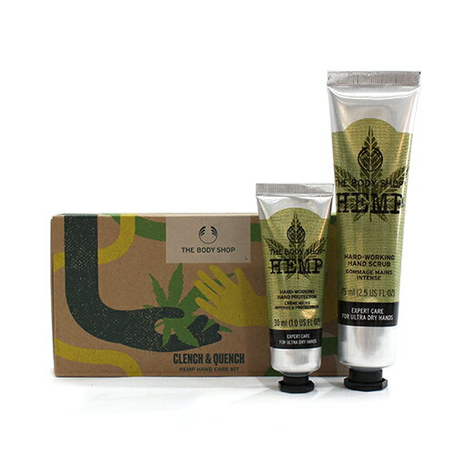 ザ ボディショップ ヘンプ ハードワーキング ハンドケアセット（ハンドクリーム 30ml＆スクラブ75ml）THE BODY SHOP HEMP HARD WORKING HAND PROTECTOR SET[3F-T3]