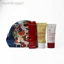 【5/1限定！ポイント10倍】クラランス スキンケア3点 ポーチ セット（洗顔・アイクリーム・バーム）CLARINS SKINCARE POUCH SET ブラン..