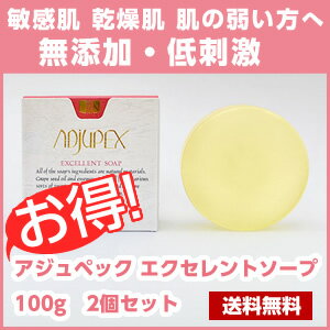 [プレゼント付]　アジュペック　エクセレントソープ100g　2個セット