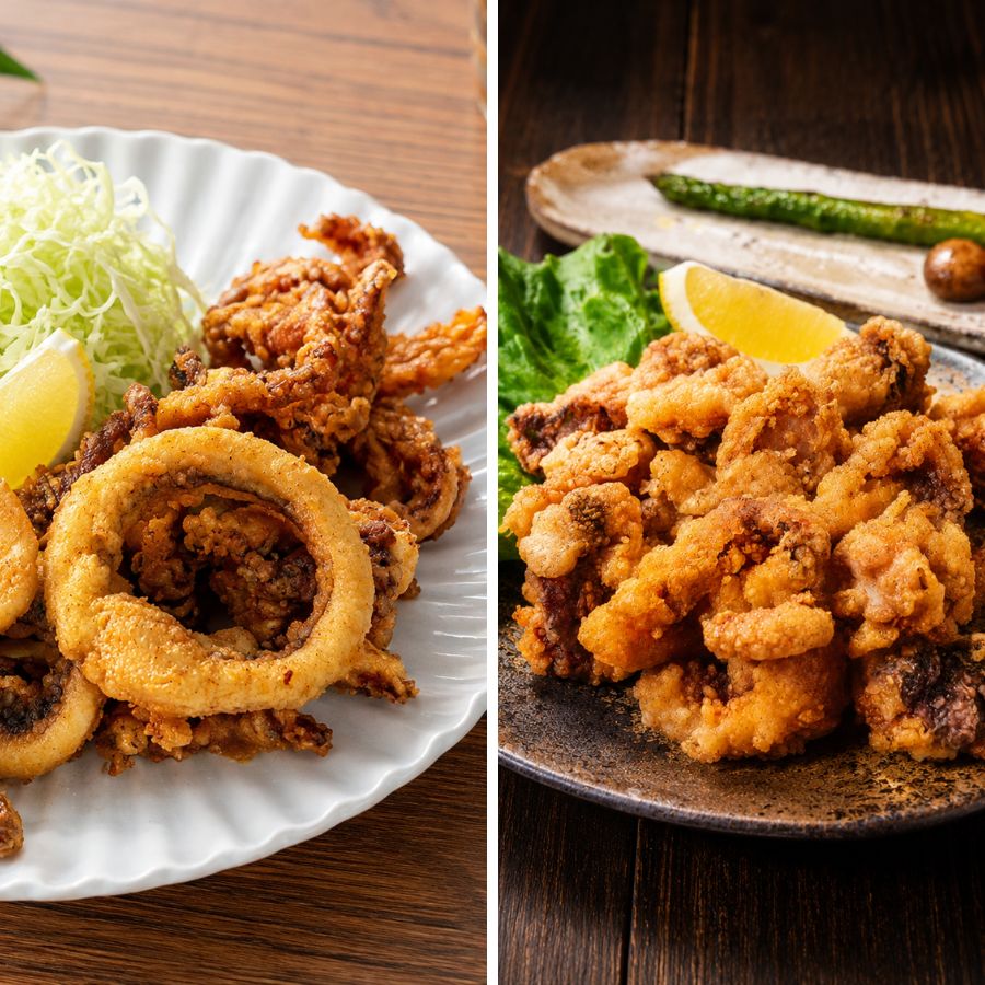 食べ比べ いか/たこ唐揚 【冷凍品】