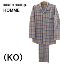 コムシコムサ パジャマ （メンズ） アウトレットセール 20%OFF SALE COMME CI COMME CA コムシコムサ 前開き 長袖メンズパジャマ 綿混 誕生日 父の日 プレゼント 実用的 最適 ナイトウエア プレゼント 秋冬 紳士 人気ブランド 男性 可愛い 高校生 カジュアル デイリー 高品質 前閉じ キルト 暖か 保温性 ソフト