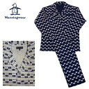 Munsingwear マンシングウエア 長袖 メンズ パジャマ 綿100% 前開き テーラー ニット 送料無料 ギフトラッピング お誕生日 プレゼント 最適 ルームウエア 秋冬物 ナイトウエア アメリカン スポーツ カジュアル 人気ブランド 男性 大人 ダンディ 団塊世代 ロングセラー 紳士用