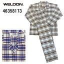 WELDON ウエルドン 長袖 パジャマ メンズ 綿100% 前開き ネル タータンチェック 送料無料 誕生日 父の日 プレゼント 実用的 最適 ルームウエア ナイトウエア 紳士 人気 ブランド 男性 大人 ダンディ 本物志向 団塊世代 年間 50代 60代 70代 80代 本格 快適設計 お洒落 快適