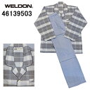 30%OFF セール WELDON ウエルドン 長袖 パジャマ メンズ 綿100% 前開き 天竺 ニット ストレッチ ナイトウェア 送料無料 ギフトラッピング ...