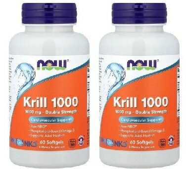 Rakuten - 2個セットNOW　Neptune Krill 1000 60 sgels　ネプチューンクリルオイル