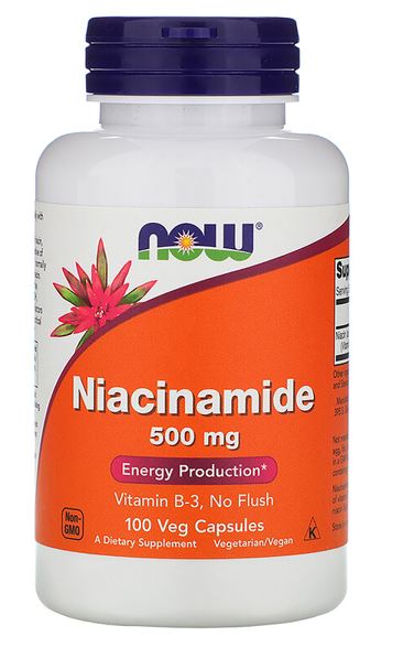 2個セットNOW Niacinamide 500 mg 100 Veg Cap　ナイアシン