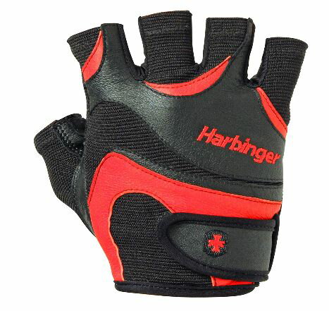 n[rW[@HARBINGER@FlexFit Weightlifting Gloves (L)Black/Red (31496)