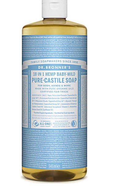 Dr　ブロナー ドクターブロナー マジックソープ 無香料　Baby Mildー(944mL)【マジックソープ(Dr.Bronner)】[液体ボディソープ]