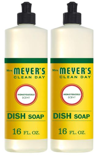 2個セット　ミセスマイヤーズ クリーンデイ(Mrs.Meyers Clean Day) 食器用洗剤 ハニーサックルの香り 473ml 16oz