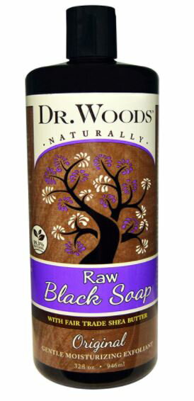 Dr. Woods ドクター ウッズ 有機ローブラックソープ シアバター配合カスティールソープ 32 fl oz (946 ml)