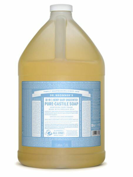 Dr　ブロナー 2個セット　特大!　詰め替え用　Dr. Bronner's Pure-Castile Soap Baby Mild ベビーマイルド　128 fl.oz リキッドタイプ　ドクターブロナー　マジックソープ