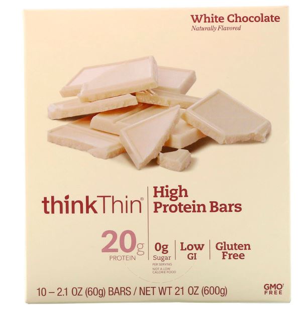 THINK THIN ローカーボダイエットバー(60g)ホワイトチョコレート　10本