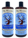 2個セット Dr. Woods ドクター ウッズ ペパーミントシアバター配合カスティールソープ 32 fl oz (946 ml)(4)