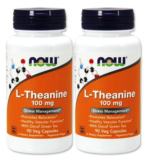 2個セットNOW L-テアニン 100mg 90粒 2個セットNOW L-テアニン 100mg 90粒