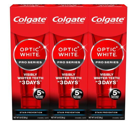 3個セットBLACK 5%コルゲート オプティックホワイト プロシリーズ ホワイトニング歯磨き粉 Pro Series Stain Prevention Toothpaste COLBLK585-3